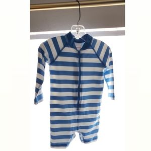 Hanna Andersson swimsuit rashguard baby blue.